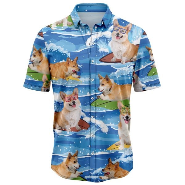 Corgi Beach & My Dogs Hawaiian Shirt, Summer Shirt For Men and Women Jezsport.com