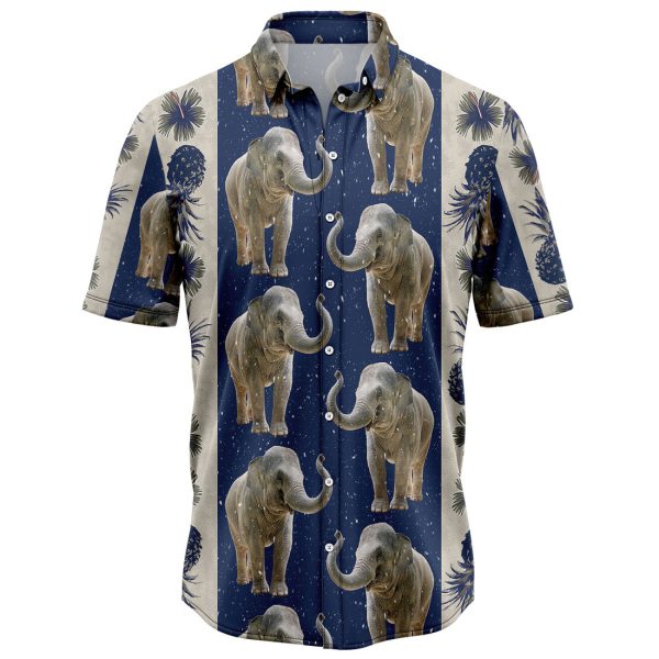 Elephant Pineapple Hibiscus Pattern Hawaiian Shirt, Summer Shirt For Men and Women Jezsport.com