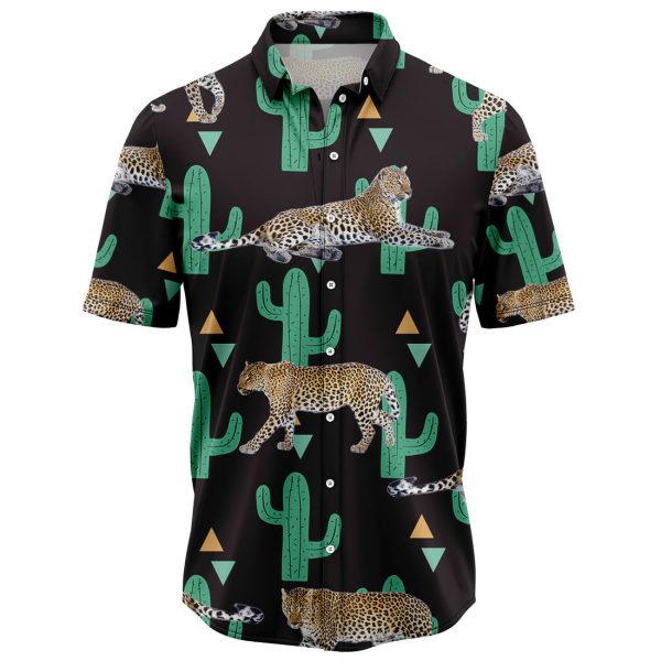 Leopard Cactus Pattern Hawaiian Shirt, Summer Shirt For Men and Women Jezsport.com