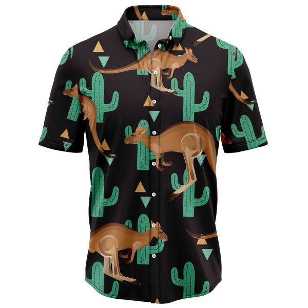 Kangaroo Cactus Pattern Hawaiian Shirt, Summer Shirt For Men and Women Jezsport.com