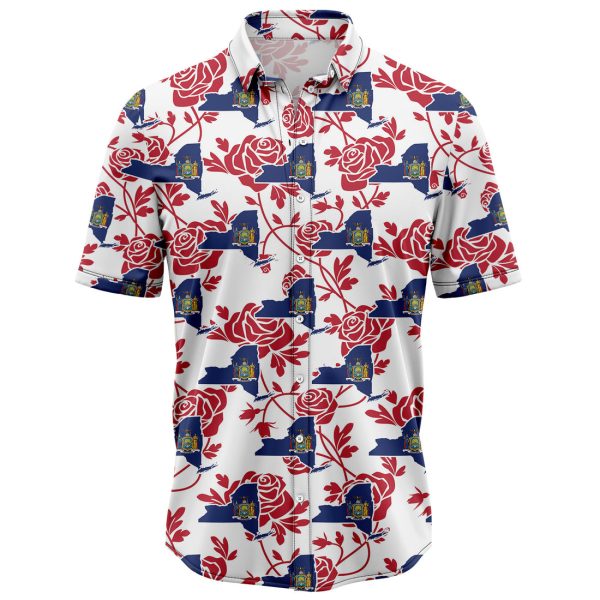 New York Rose Hawaiian Shirt, Summer Shirt For Men and Women Jezsport.com