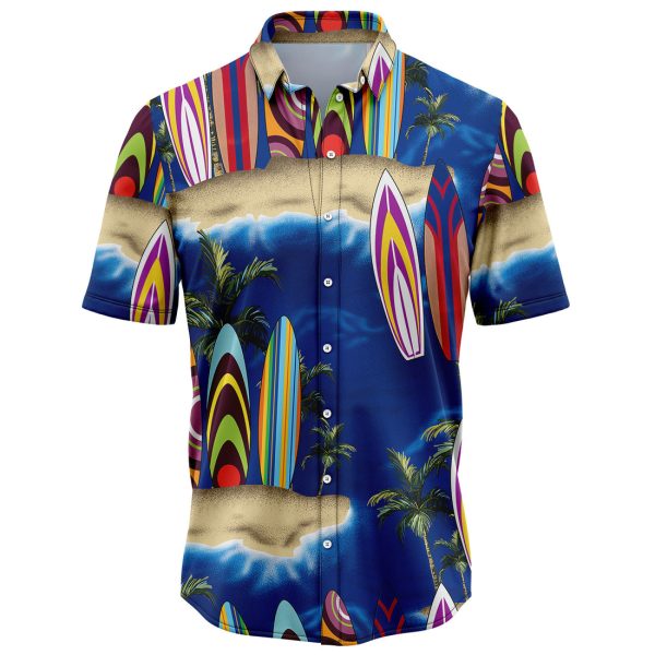 Surfboard Palm Tree Hawaiian Shirt, Summer Shirt For Men and Women Jezsport.com