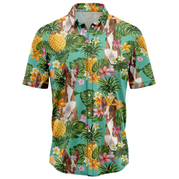 Tropical Pineapple Ibizan Hound Hawaiian Shirt, Summer Shirt For Men and Women Jezsport.com