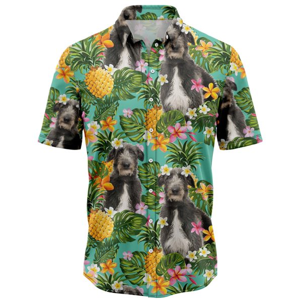 Tropical Pineapple Scottish Deerhound Hawaiian Shirt, Summer Shirt For Men and Women Jezsport.com