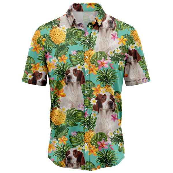 Tropical Pineapple Irish Red and White Setter Hawaiian Shirt, Summer Shirt For Men and Women Jezsport.com