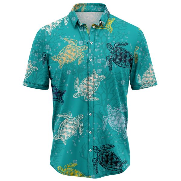 Sea Turtle Pattern Hawaiian Shirt, Summer Shirt For Men and Women Jezsport.com