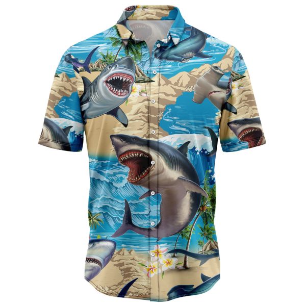 Shark Summer Vacation Hawaiian Shirt, Summer Shirt For Men and Women Jezsport.com