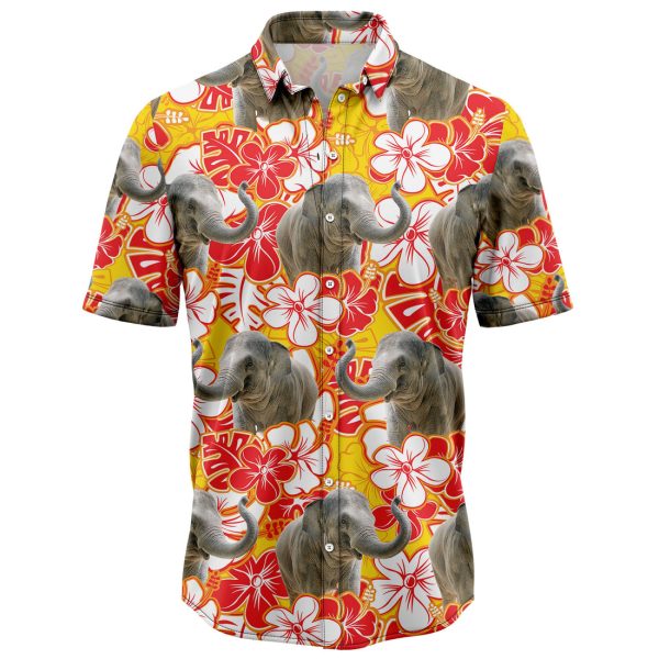 Elephant Orange Tropical Hawaiian Shirt, Summer Shirt For Men and Women Jezsport.com