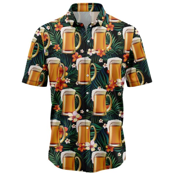 Beer Tropical Flower Hawaiian Shirt, Summer Shirt For Men and Women Jezsport.com