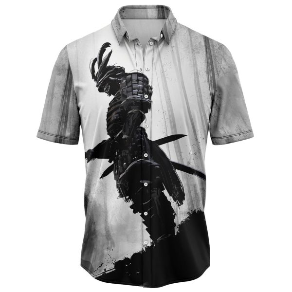 Samurai Stands In The Forest Hawaiian Shirt, Summer Shirt For Men and Women Jezsport.com