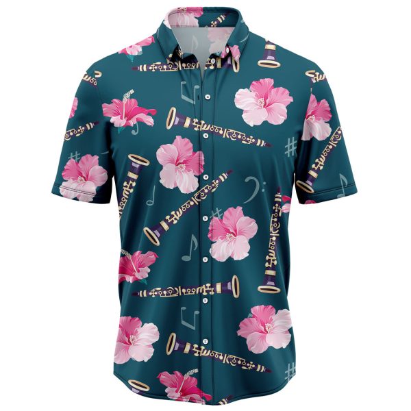 Flute Hibiscus Flower Hawaiian Shirt, Summer Shirt For Men and Women Jezsport.com