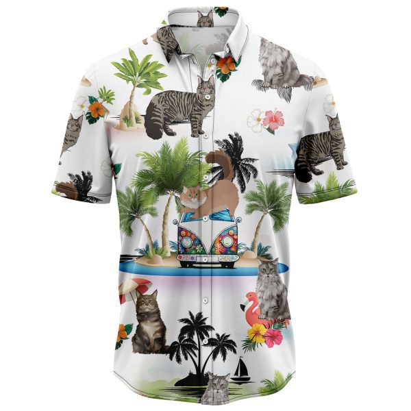 Maine Coon Vacation Hawaiian Shirt, Summer Shirt For Men and Women Jezsport.com