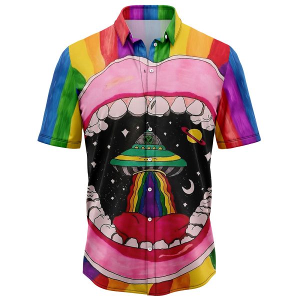 Alien Rainbow Hawaiian Shirt, Summer Shirt For Men and Women Jezsport.com