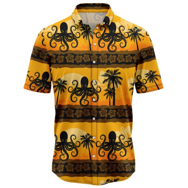 Octopus Tropical Frangipani Hawaiian Shirt, Summer Shirt For Men and Women Jezsport.com