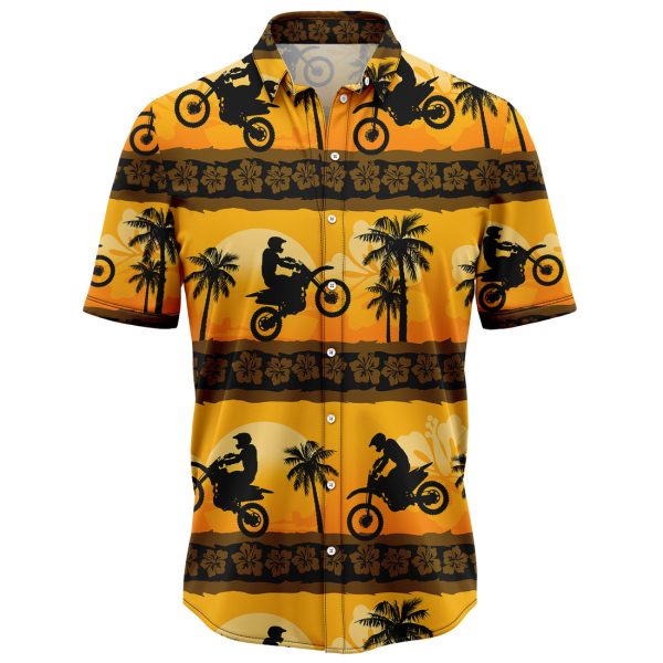 Motorbike Tropical Frangipani Hawaiian Shirt, Summer Shirt For Men and Women Jezsport.com