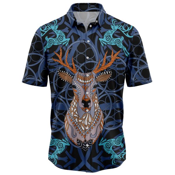 Deer Blue Mandala Hawaiian Shirt, Summer Shirt For Men and Women Jezsport.com