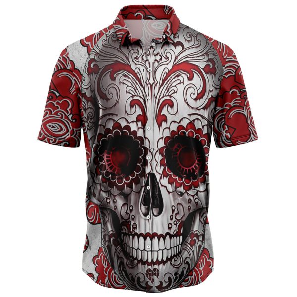 Skull Floral Hawaiian Shirt, Summer Shirt For Men and Women Jezsport.com