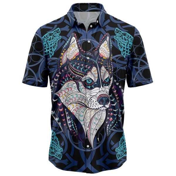 Wolf Blue Mandala Hawaiian Shirt, Summer Shirt For Men and Women Jezsport.com