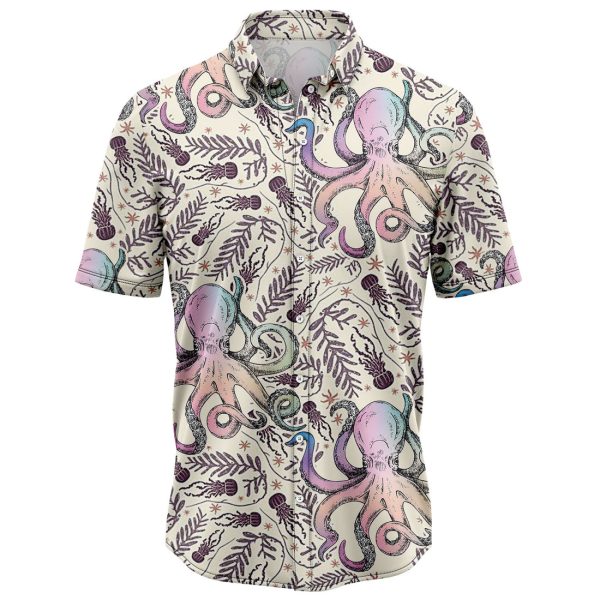 Octopus Pattern Hawaiian Shirt, Summer Shirt For Men and Women Jezsport.com