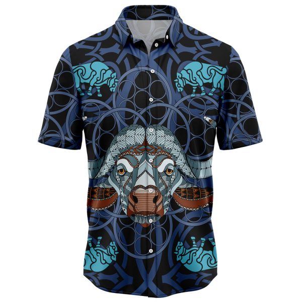 Bison Blue Mandala Hawaiian Shirt, Summer Shirt For Men and Women Jezsport.com