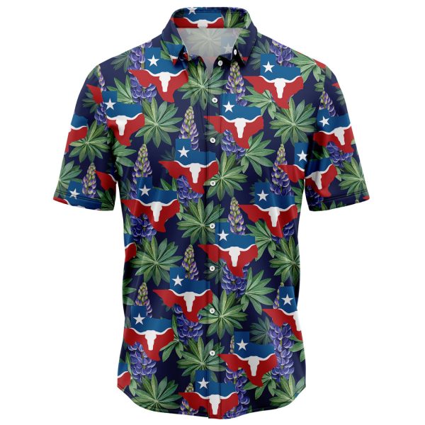 Texas Longhorn Bluebonnet Hawaiian Shirt, Summer Shirt For Men and Women Jezsport.com