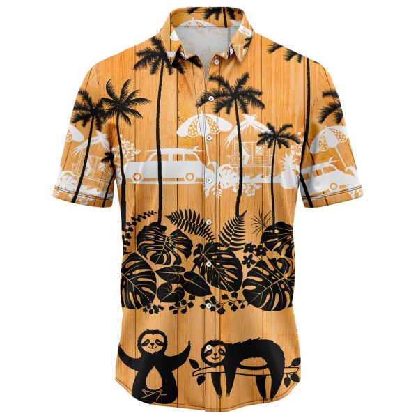 Sloth Palm Tree Hawaiian Shirt, Summer Shirt For Men and Women Jezsport.com