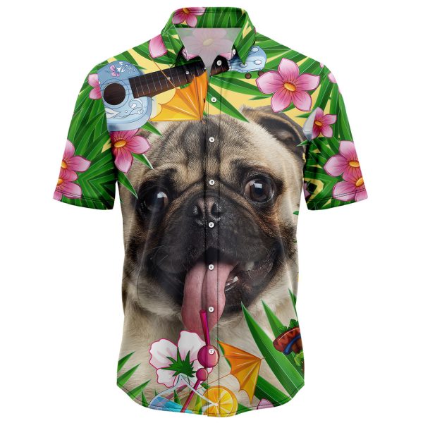 Pug Summer Party Hawaiian Shirt, Summer Shirt For Men and Women Jezsport.com