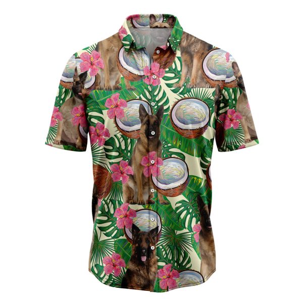 German Shepherd Tropical Coconut Hawaiian Shirt, Summer Shirt For Men and Women Jezsport.com