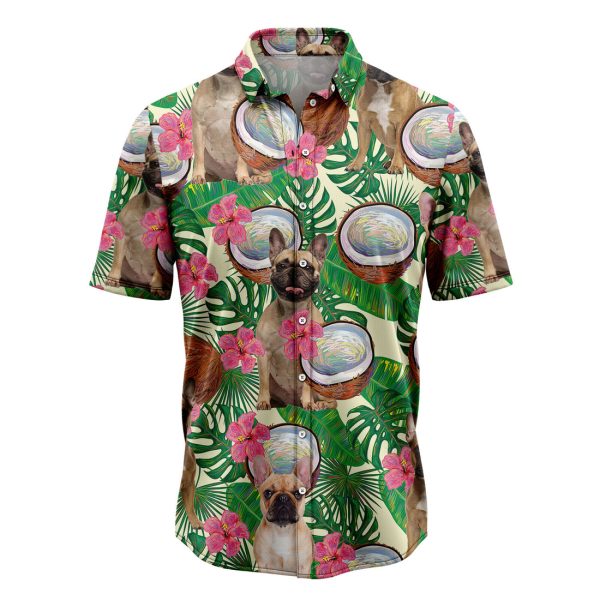 French Bulldog Tropical Coconut Hawaiian Shirt, Summer Shirt For Men and Women Jezsport.com