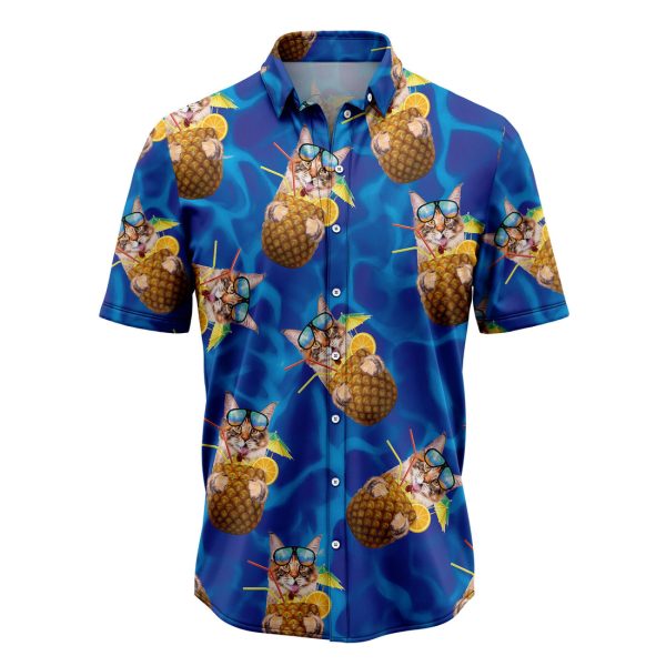 Pineapple Maine Coon Cat Hawaiian Shirt, Summer Shirt For Men and Women Jezsport.com