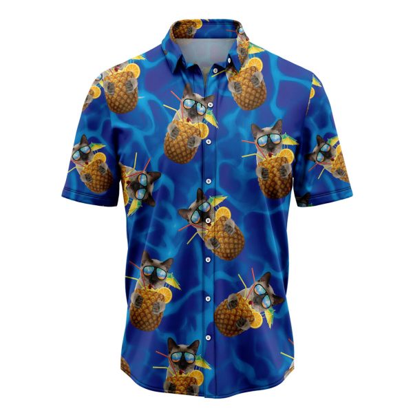 Pineapple Siamese Cat Hawaiian Shirt, Summer Shirt For Men and Women Jezsport.com