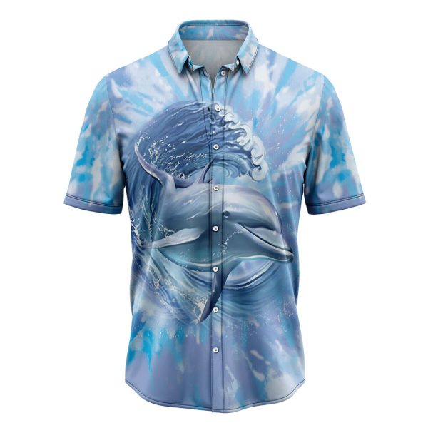 Dolphin Tie Dye Hawaiian Shirt, Summer Shirt For Men and Women Jezsport.com