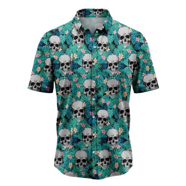 Skull Tropical Hawaiian Shirt, Summer Shirt For Men and Women Jezsport.com