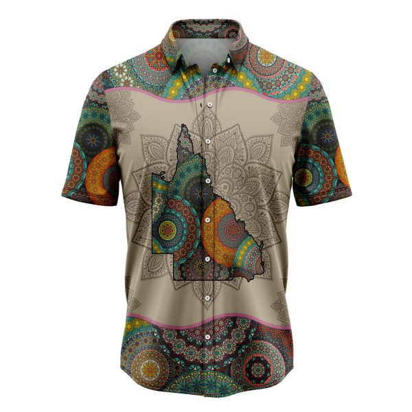 Awesome Queensland Mandala Hawaiian Shirt, Summer Shirt For Men and Women Jezsport.com