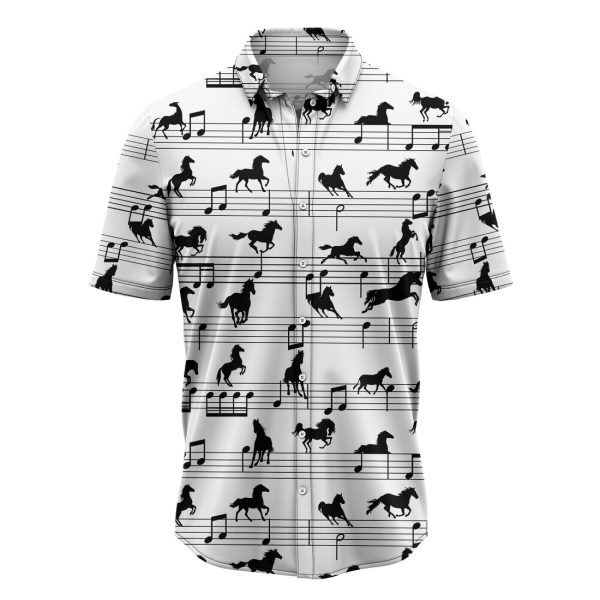 Horse Music Notes Hawaiian Shirt, Summer Shirt For Men and Women Jezsport.com