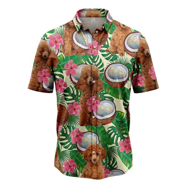 Poodle Tropical Coconut Hawaiian Shirt, Summer Shirt For Men and Women Jezsport.com