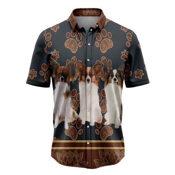 Papillon Flower Paw Hawaiian Shirt, Summer Shirt For Men and Women Jezsport.com