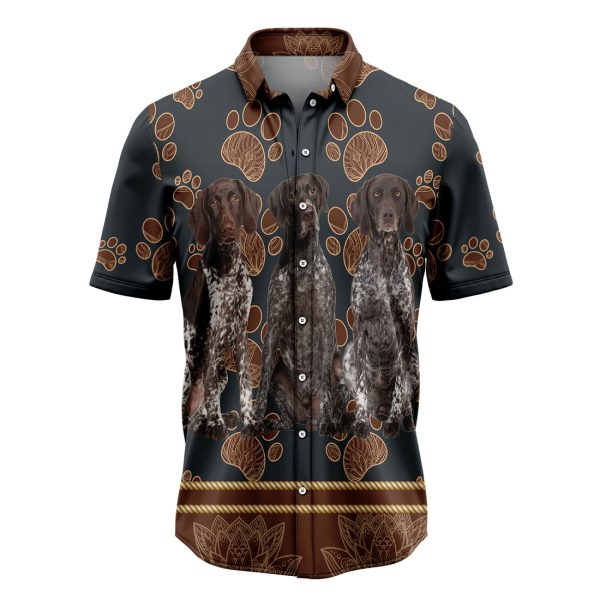 German Shorthaired Pointer Flower Paw Hawaiian Shirt, Summer Shirt For Men and Women Jezsport.com