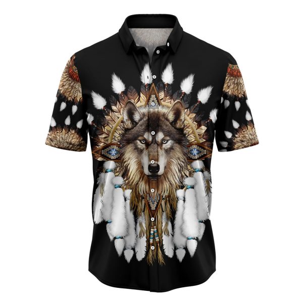 Native Wolf Hawaiian Shirt, Summer Shirt For Men and Women Jezsport.com