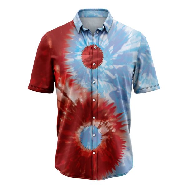 Yin Yang Tie Dye Hawaiian Shirt, Summer Shirt For Men and Women Jezsport.com