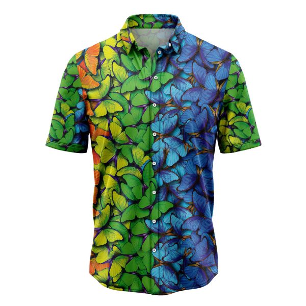 Colorful Rainbow Butterfly Hawaiian Shirt, Summer Shirt For Men and Women Jezsport.com