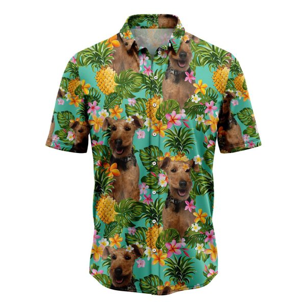 Tropical Pineapple Welsh Terrier Hawaiian Shirt, Summer Shirt For Men and Women Jezsport.com