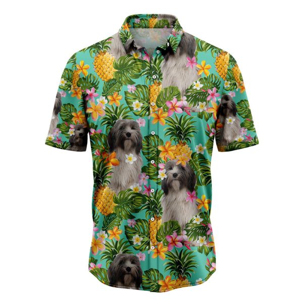 Tropical Pineapple Tibetan Terrier Hawaiian Shirt, Summer Shirt For Men and Women Jezsport.com