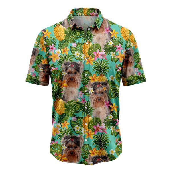 Tropical Pineapple Australian Silky Terrier Hawaiian Shirt, Summer Shirt For Men and Women Jezsport.com