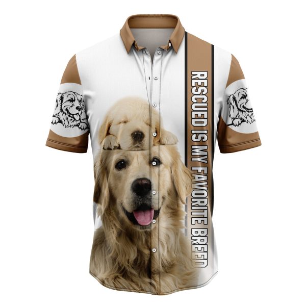 Golden Retriever Is My Favorite Breed Hawaiian Shirt, Summer Shirt For Men and Women Jezsport.com