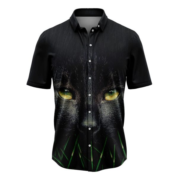 Black Cat Eyes Hawaiian Shirt, Summer Shirt For Men and Women Jezsport.com