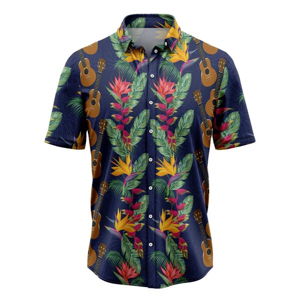 Tropical Ukulele Hawaiian Shirt, Summer Shirt For Men and Women Jezsport.com