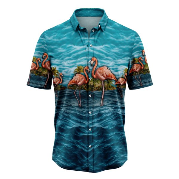 Flamingo Blue Ocean Hawaiian Shirt, Summer Shirt For Men and Women Jezsport.com