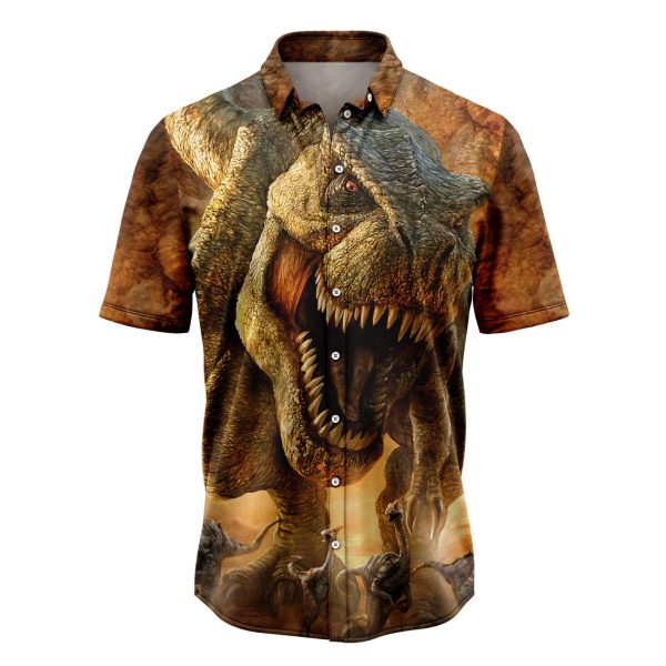 T-rex Hunting Hawaiian Shirt, Summer Shirt For Men and Women Jezsport.com