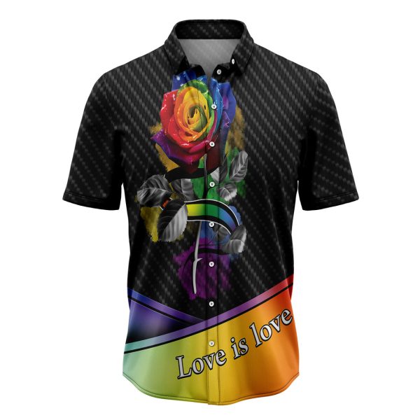 Rose LGBT Hawaiian Shirt, Summer Shirt For Men and Women Jezsport.com